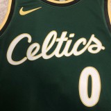 NBA Men Season 2023 Boston Celtics Dark Green City Version #0 TATUM Jersey High Quality Name and Number Print
