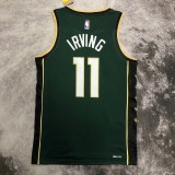 NBA Men Season 2023 Boston Celtics Dark Green City Version #11 IRVING Jersey High Quality Name and Number Print