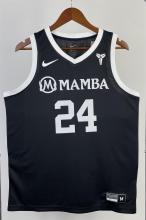 NBA Men Los Angeles Lakers MAMBA Black #24 BRYANT Jersey High Quality Name and Number Print