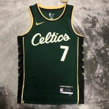 NBA Men Season 2023 Boston Celtics Dark Green City Version #7 BROWN Jersey High Quality Name and Number Print