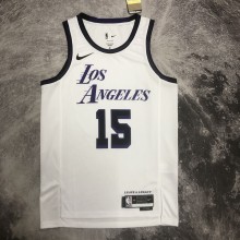 NBA Men Season 2023 Los Angeles Lakers White #15 REAVES Jersey High Quality Name and Number Print