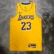 NBA Men Season 2023 Los Angeles Lakers Yellow #23 JAMES Jersey High Quality Name and Number Print