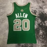 NBA Men Season 07-08 Boston Celtics Retro Green #20 ALLEN Jersey High Quality Name and Number Print