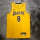 NBA Men Season 2023 Los Angeles Lakers Yellow #8 BRYANT Jersey High Quality Name and Number Print