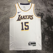 NBA Men Season 2023 Los Angeles Lakers White #15 REAVES Jersey High Quality Name and Number Print