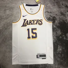 NBA Men Season 2023 Los Angeles Lakers White #15 REAVES Jersey High Quality Name and Number Print
