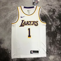 NBA Men Season 2023 Los Angeles Lakers White #1 RUSSELL Jersey High Quality Name and Number Print