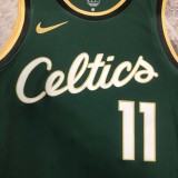 NBA Men Season 2023 Boston Celtics Dark Green City Version #11 IRVING Jersey High Quality Name and Number Print