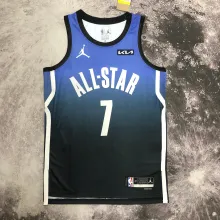 NBA Men Season 2023 Boston Celtics All Star Blue #7 BROWN Jersey High Quality Name and Number Print