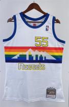 NBA Men Season 91-92 Denver Nuggets White #55 MUTOMBO Jersey High Quality Name and Number Print