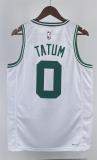 NBA Men Season 2023 Boston Celtics White #0 TATUM Jersey High Quality Name and Number Print