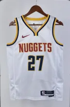 NBA Men Season 2023 Denver Nuggets White #27 MURRAY Jersey High Quality Name and Number Print