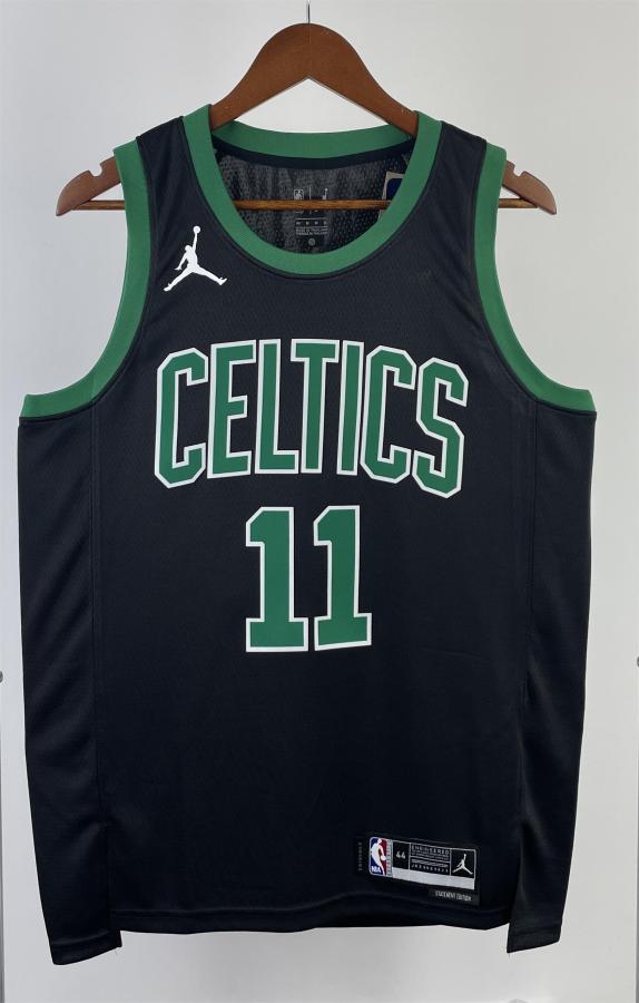 NBA Men Season 2023 Boston Celtics Black with Jordan Logo #11 IRVING Jersey High Quality Name and Number Print