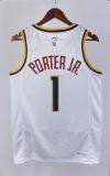 NBA Men Season 2023 Denver Nuggets White #1 PORTER JR. Jersey High Quality Name and Number Print