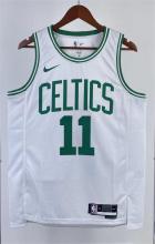 NBA Men Season 2023 Boston Celtics White #11 IRVING Jersey High Quality Name and Number Print