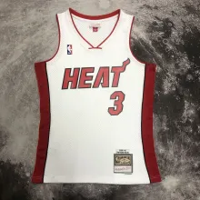 NBA Men Season 05-06 Miami Heat White #3 WADE Jersey High Quality Name and Number Print