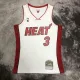 NBA Men Season 05-06 Miami Heat White #3 WADE Jersey High Quality Name and Number Print