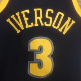 NBA Men Season 06-07 Denver Nuggets Dark Blue #3 IVERSON Jersey High Quality Name and Number Print