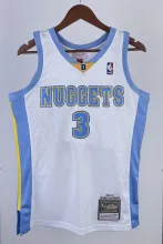 NBA Men Season 06-07 Denver Nuggets White #3 IVERSON Jersey High Quality Name and Number Print