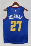 NBA Men Season 2021 Denver Nuggets Blue with Jordan Logo #27 MURRAY Jersey High Quality Name and Number Print