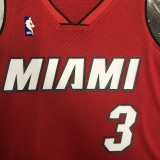 NBA Men Season 05-06 Miami Heat Red #3 WADE Jersey High Quality Name and Number Print