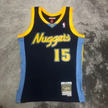 NBA Men Season 06-07 Denver Nuggets Dark Blue #15 ANTHONY Jersey High Quality Name and Number Print