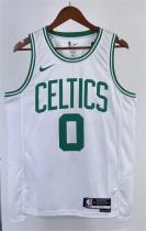 NBA Men Season 2023 Boston Celtics White #0 TATUM Jersey High Quality Name and Number Print