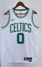NBA Men Season 2023 Boston Celtics White #0 TATUM Jersey High Quality Name and Number Print