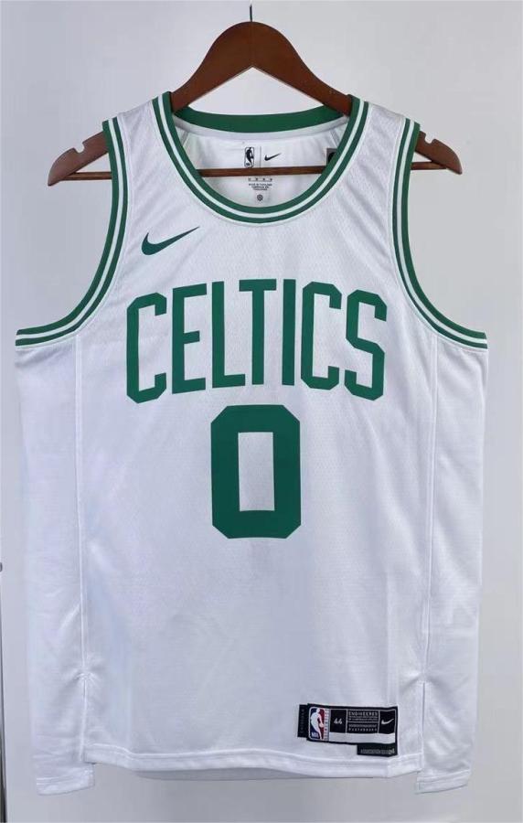 NBA Men Season 2023 Boston Celtics White #0 TATUM Jersey High Quality Name and Number Print