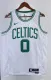 NBA Men Season 2023 Boston Celtics White #0 TATUM Jersey High Quality Name and Number Print