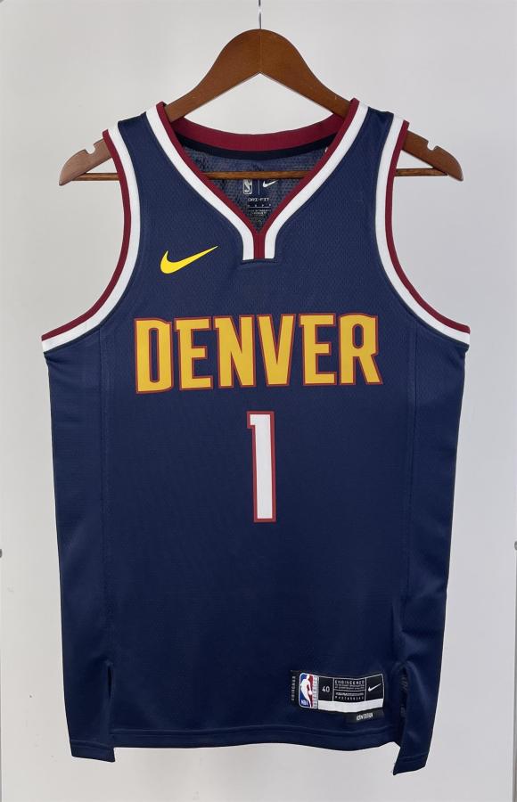 NBA Men Season 2023 Denver Nuggets Dark Blue #1 PORTER JR. Jersey High Quality Name and Number Print