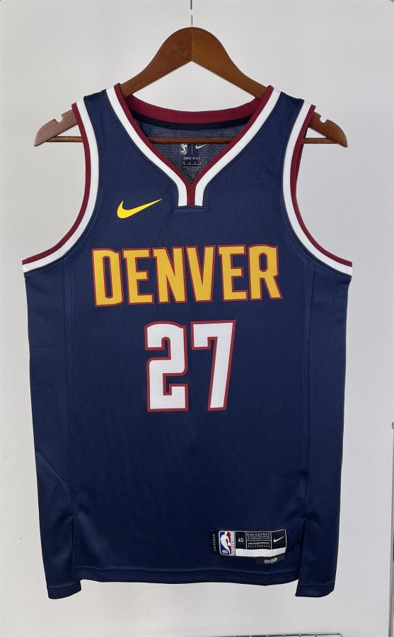 NBA Men Season 2023 Denver Nuggets Dark Blue #27 MURRAY Jersey High Quality Name and Number Print
