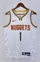 NBA Men Season 2023 Denver Nuggets White #1 PORTER JR. Jersey High Quality Name and Number Print