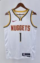 NBA Men Season 2023 Denver Nuggets White #1 PORTER JR. Jersey High Quality Name and Number Print