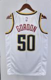 NBA Men Season 2023 Denver Nuggets White #50 GORDON Jersey High Quality Name and Number Print