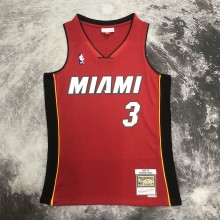 NBA Men Season 05-06 Miami Heat Red #3 WADE Jersey High Quality Name and Number Print