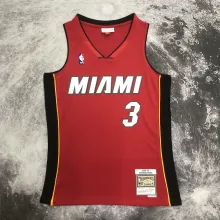 NBA Men Season 05-06 Miami Heat Red #3 WADE Jersey High Quality Name and Number Print