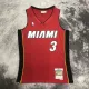 NBA Men Season 05-06 Miami Heat Red #3 WADE Jersey High Quality Name and Number Print