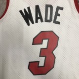 NBA Men Season 05-06 Miami Heat White #3 WADE Jersey High Quality Name and Number Print