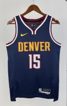 NBA Men Season 2023 Denver Nuggets Dark Blue #15 JOKIC Jersey High Quality Name and Number Print