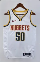 NBA Men Season 2023 Denver Nuggets White #50 GORDON Jersey High Quality Name and Number Print