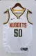 NBA Men Season 2023 Denver Nuggets White #50 GORDON Jersey High Quality Name and Number Print
