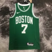 NBA Men Season 2023 Boston Celtics Green #7 BROWN Jersey High Quality Name and Number Print