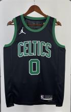 NBA Men Season 2023 Boston Celtics Black with Jordan Logo #0 TATUM Jersey High Quality Name and Number Print