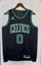 NBA Men Season 2023 Boston Celtics Black with Jordan Logo #0 TATUM Jersey High Quality Name and Number Print
