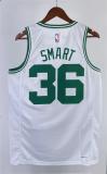 NBA Men Season 2023 Boston Celtics White #36 SMART Jersey High Quality Name and Number Print