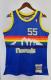 NBA Men Season 91-92 Denver Nuggets Blue #55 MUTOMBO Jersey High Quality Name and Number Print