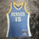 NBA Men Season 03-04 Denver Nuggets Blue #15 ANTHONY Jersey High Quality Name and Number Print