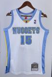 NBA Men Season 06-07 Denver Nuggets White #15 ANTHONY Jersey High Quality Name and Number Print