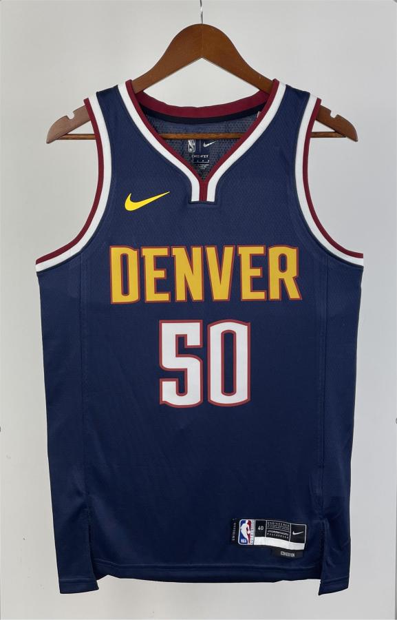 NBA Men Season 2023 Denver Nuggets Dark Blue #50 GORDON Jersey High Quality Name and Number Print